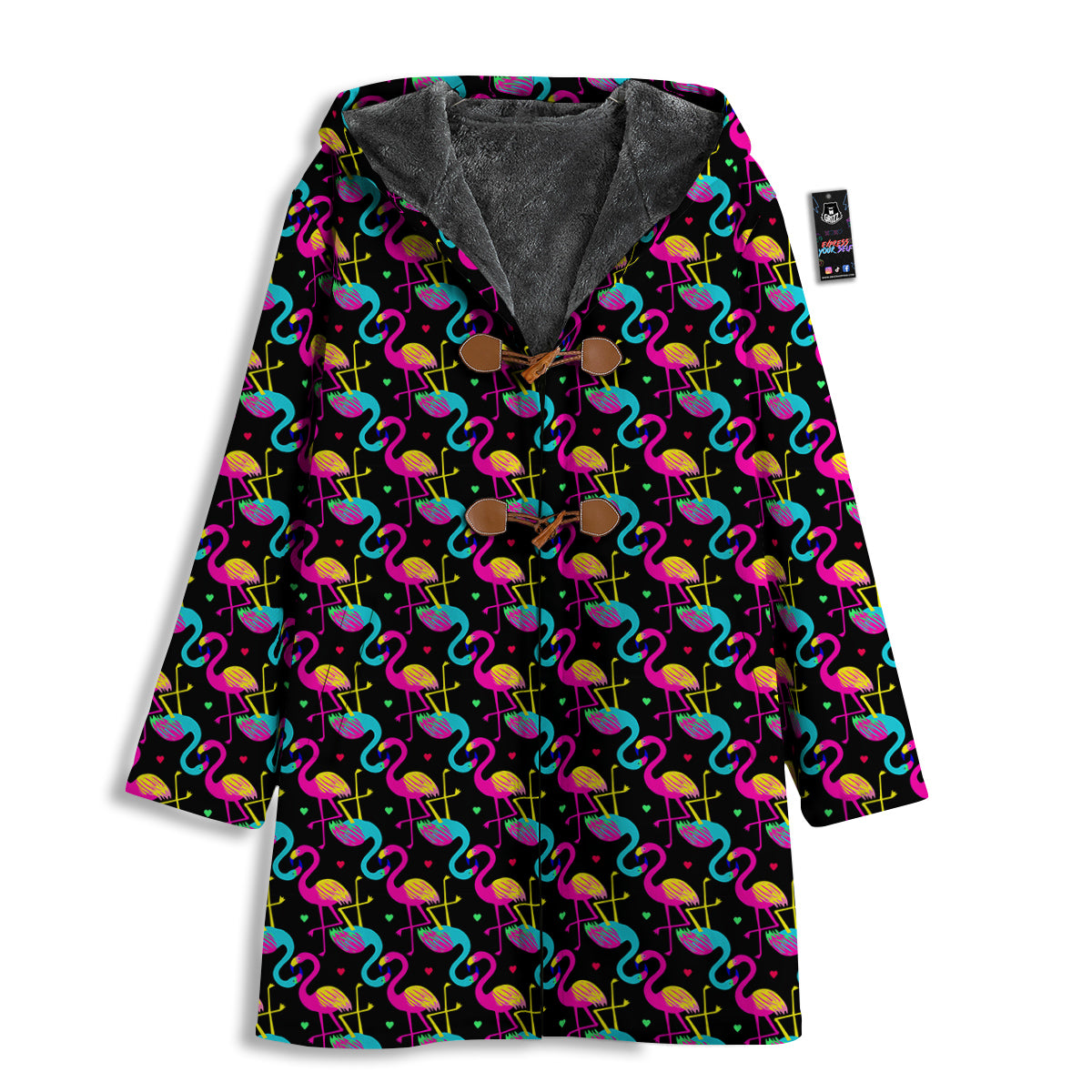 Flamingo Colorful Print Pattern Men's Windbreaker Jacket-grizzshop