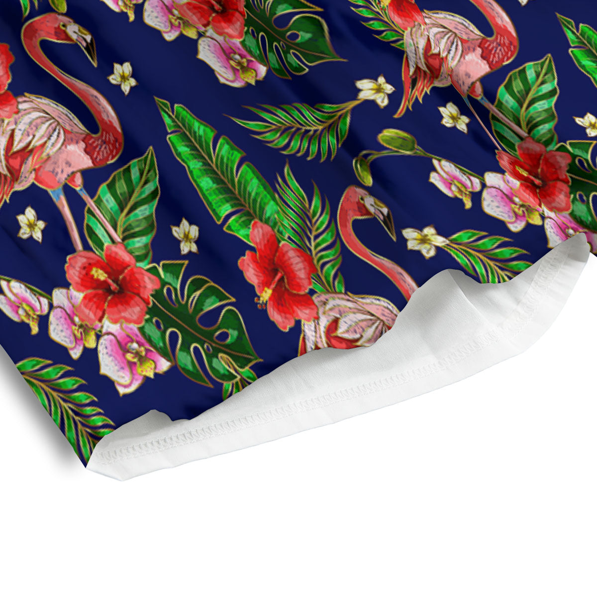 Flamingo Floral Tropical Print Pattern Men's Athletic Shorts-grizzshop