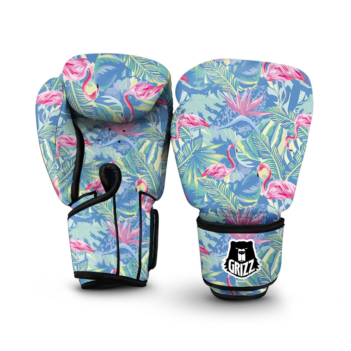 Flamingo And Pineapple Rainbow Print Pattern Boxing Gloves main image 0