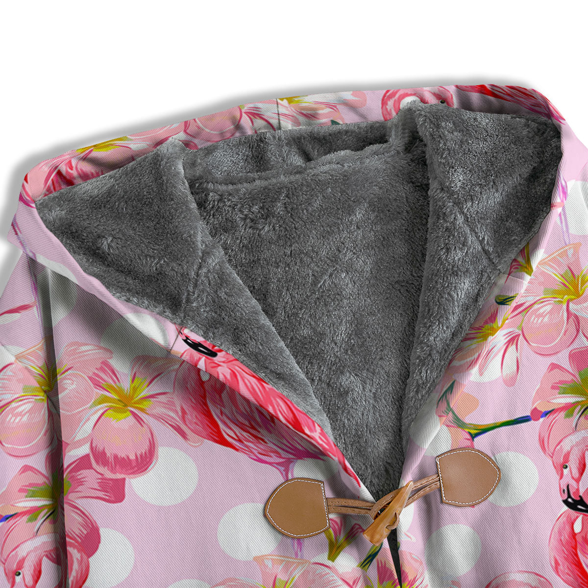 Flamingo Pink Polka Print Pattern Men's Windbreaker Jacket-grizzshop