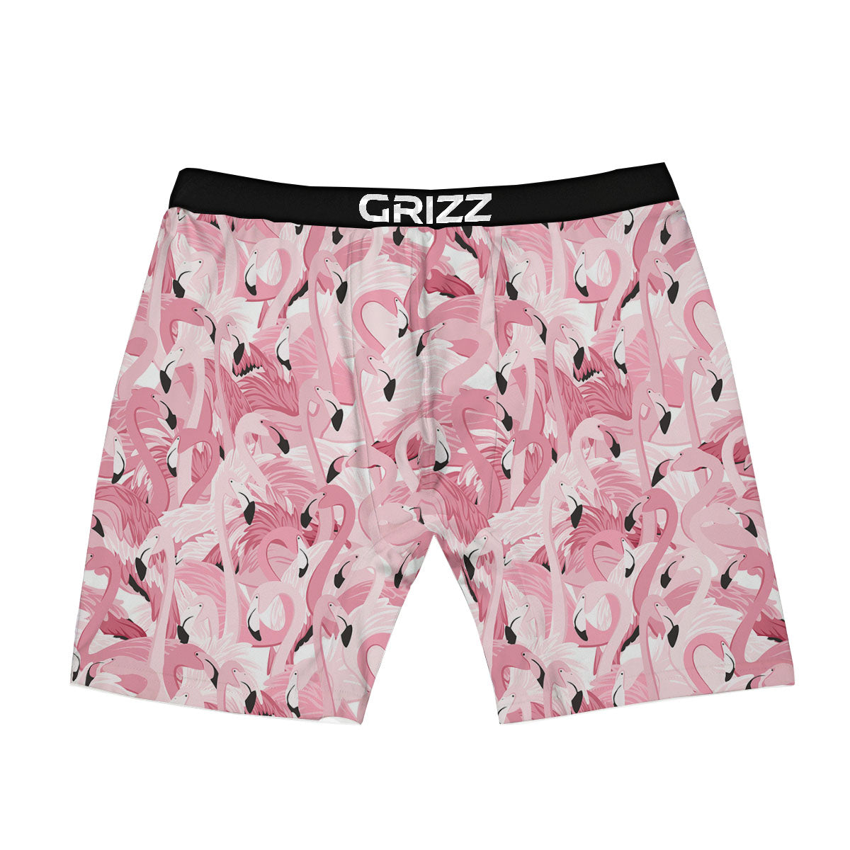 Flamingo Pink Print Pattern Boxer Briefs-grizzshop
