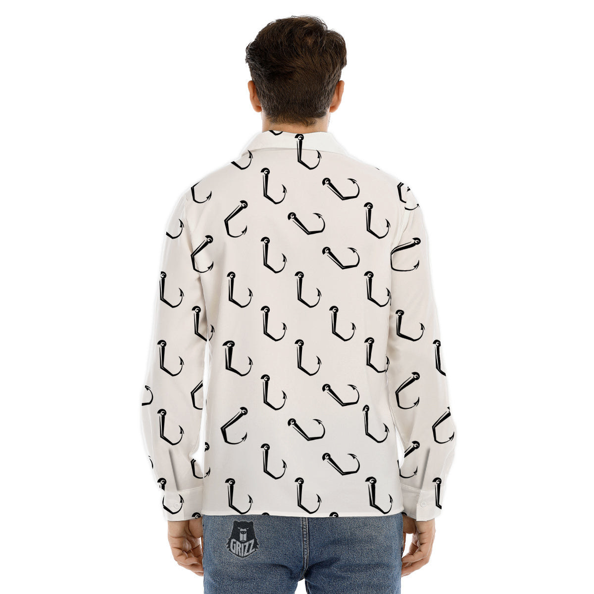 Flamingo Pink Print Pattern Men's Dress Shirts-grizzshop