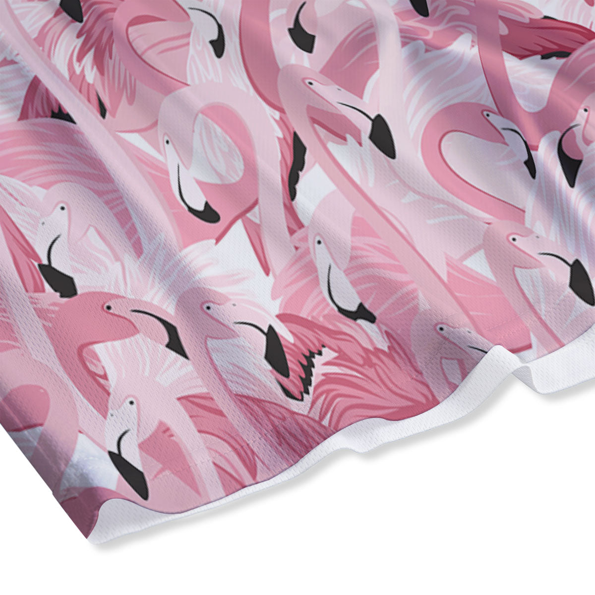 Flamingo Pink Print Pattern Mesh Shorts-grizzshop