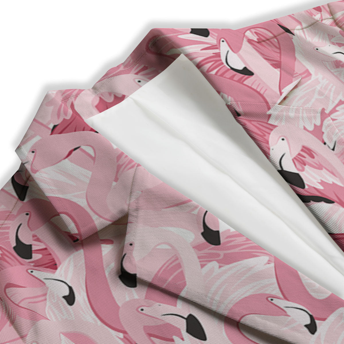 Flamingo Pink Print Pattern Women's Blazer-grizzshop