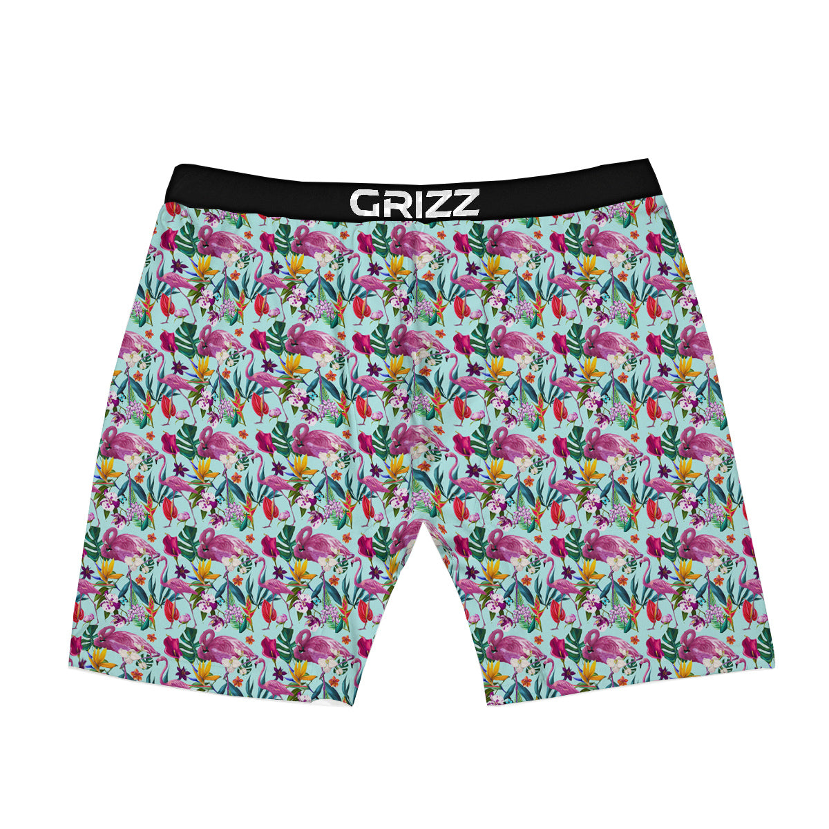 Flamingo Tropical Colorful Print Boxer Briefs-grizzshop