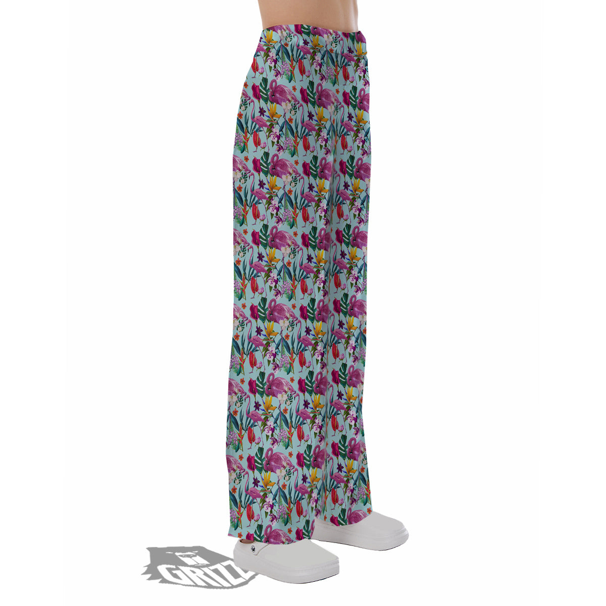 Flamingo Tropical Colorful Print Pajama Pants-grizzshop