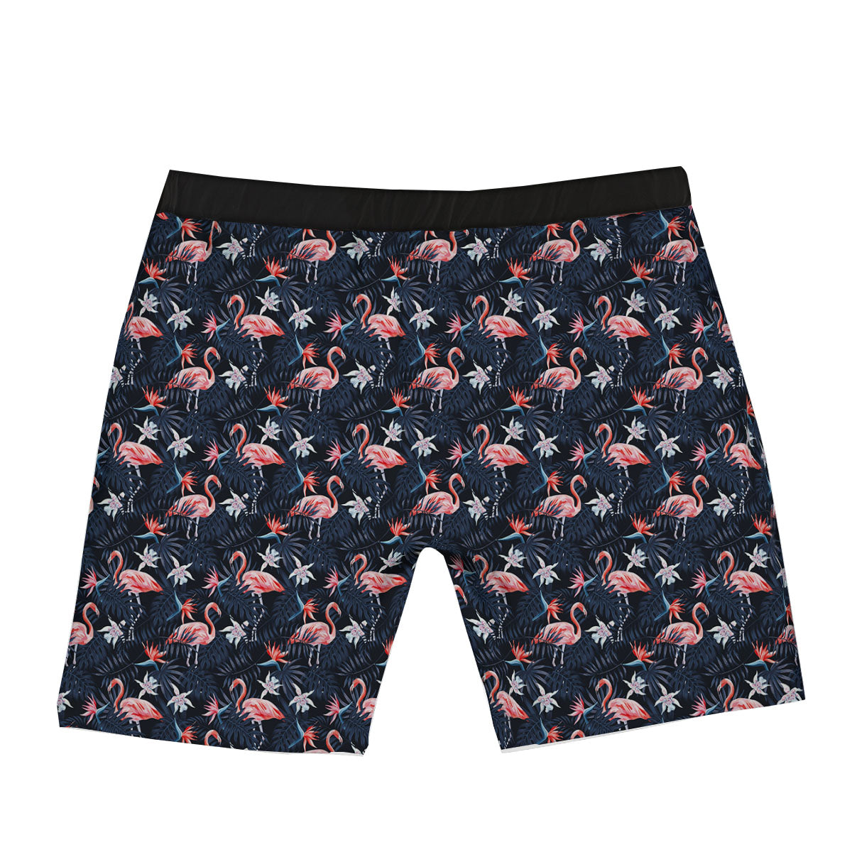 Flamingo Tropical Dark Print Pattern Boxer Briefs-grizzshop