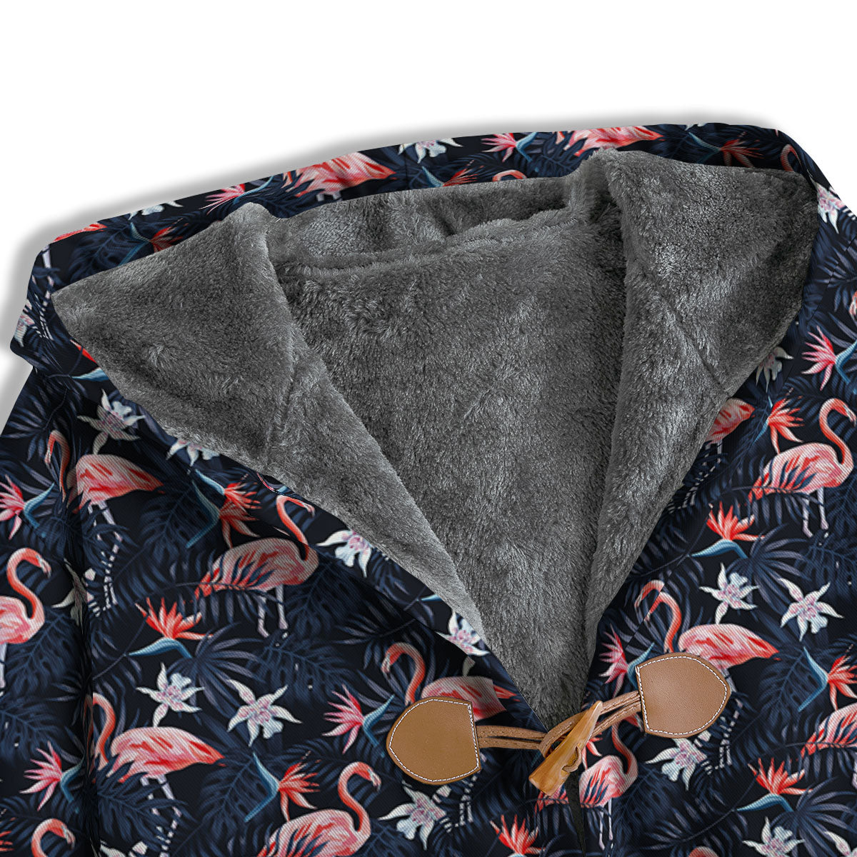 Flamingo Tropical Dark Print Pattern Men's Windbreaker Jacket-grizzshop