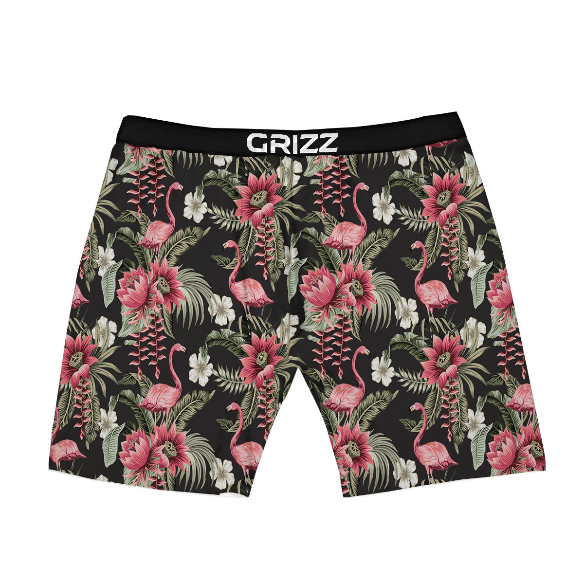 Flamingo Vintage Print Pattern Boxer Briefs-grizzshop