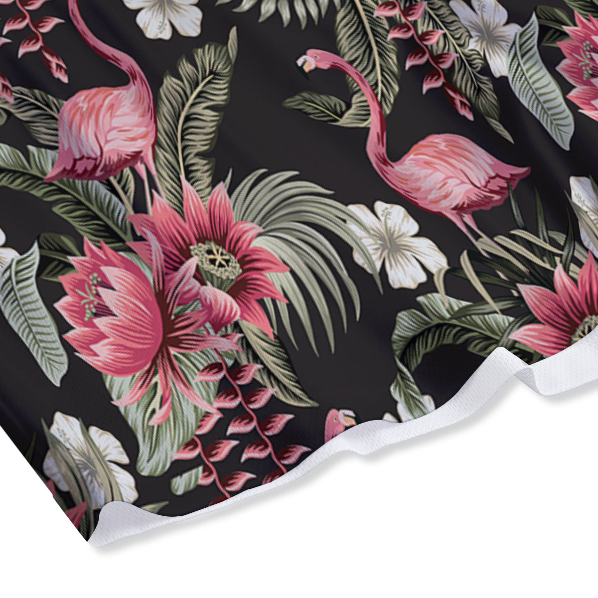 Flamingo Vintage Print Pattern Mesh Shorts