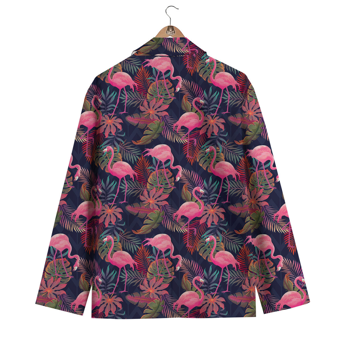 Flamingo Watercolor Print Pattern Men's Blazer-grizzshop