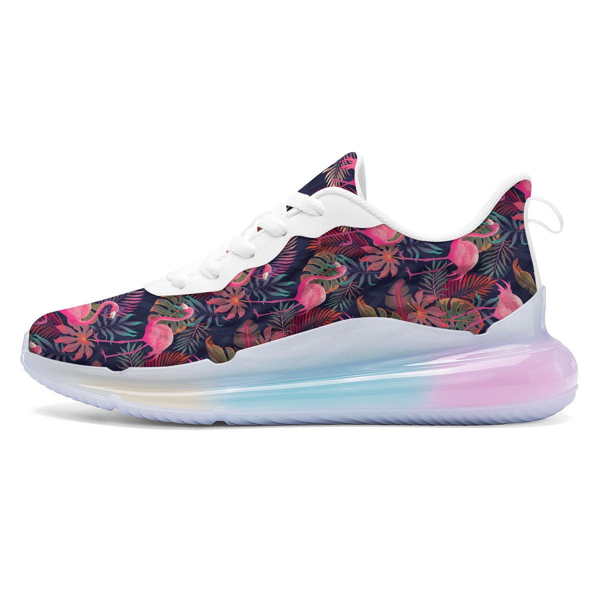 Flamingo Watercolor Print Pattern Running Sneakers-grizzshop