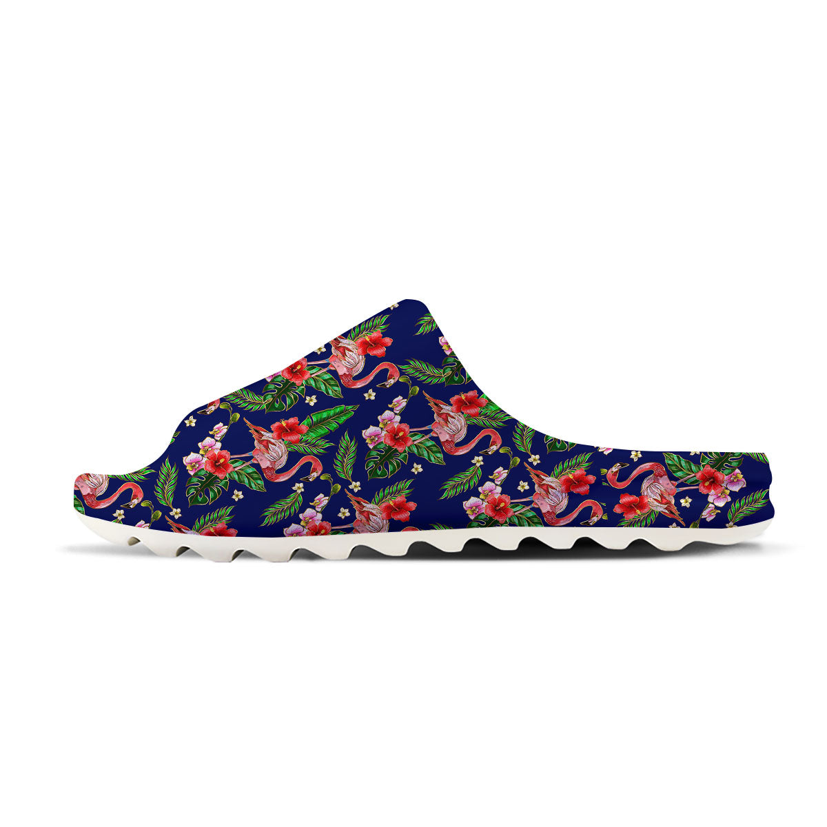 Flamingo Floral Tropical Print Pattern Sandals-grizzshop