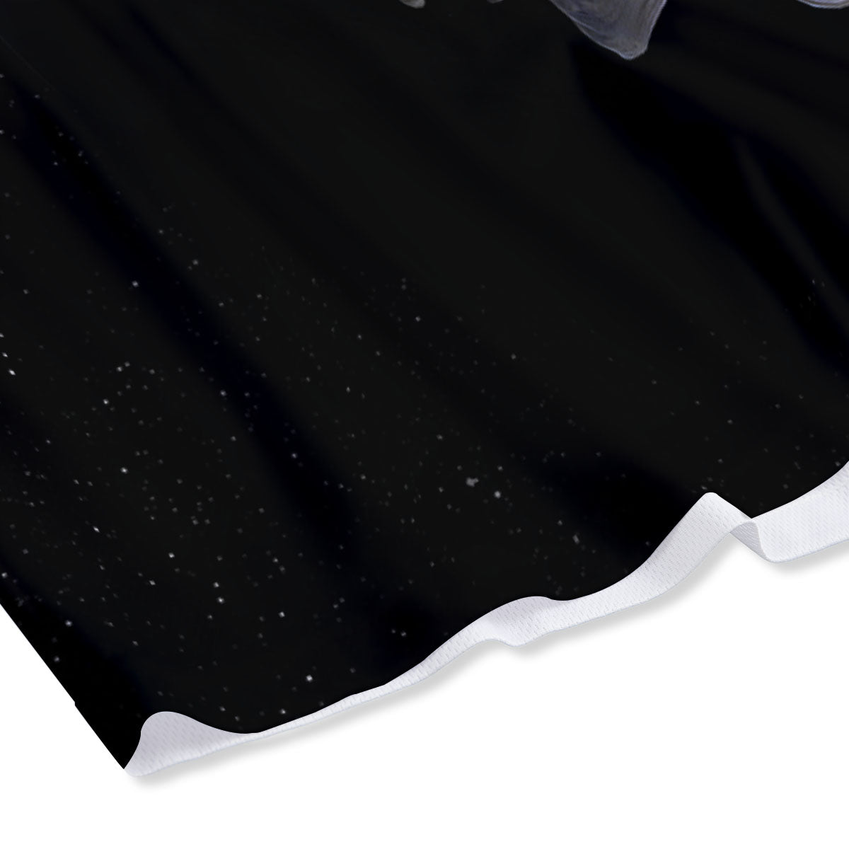 Galaxy Space Dark Teal Print Mesh Shorts