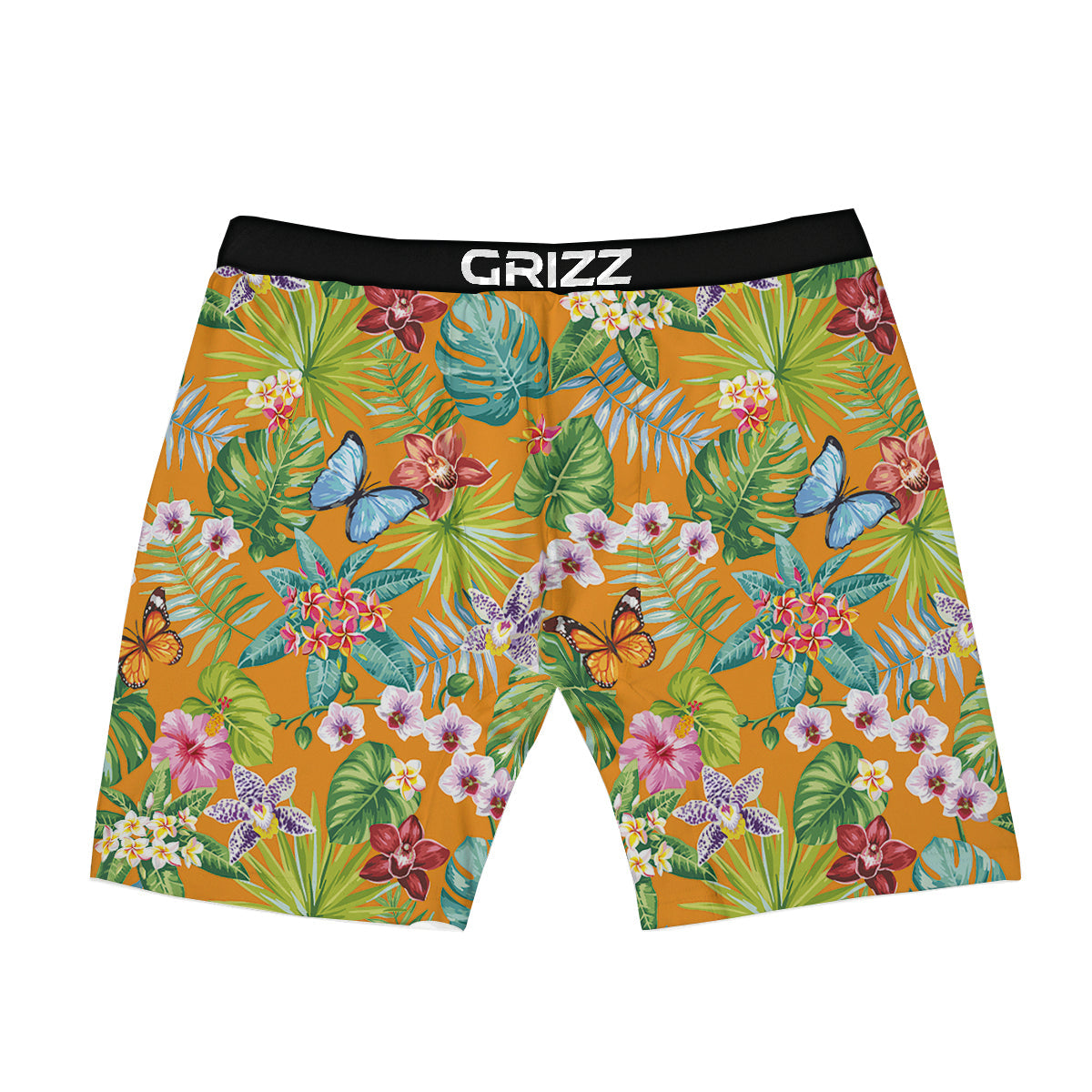 Floral Aloha Hawaii Print Pattern Boxer Briefs-grizzshop
