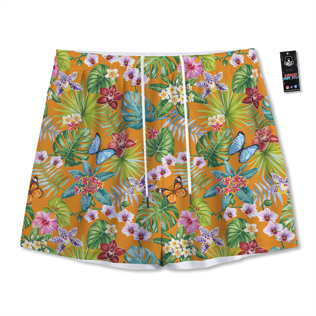Galaxy Space Fiery Nebula Universe Print Mesh Shorts