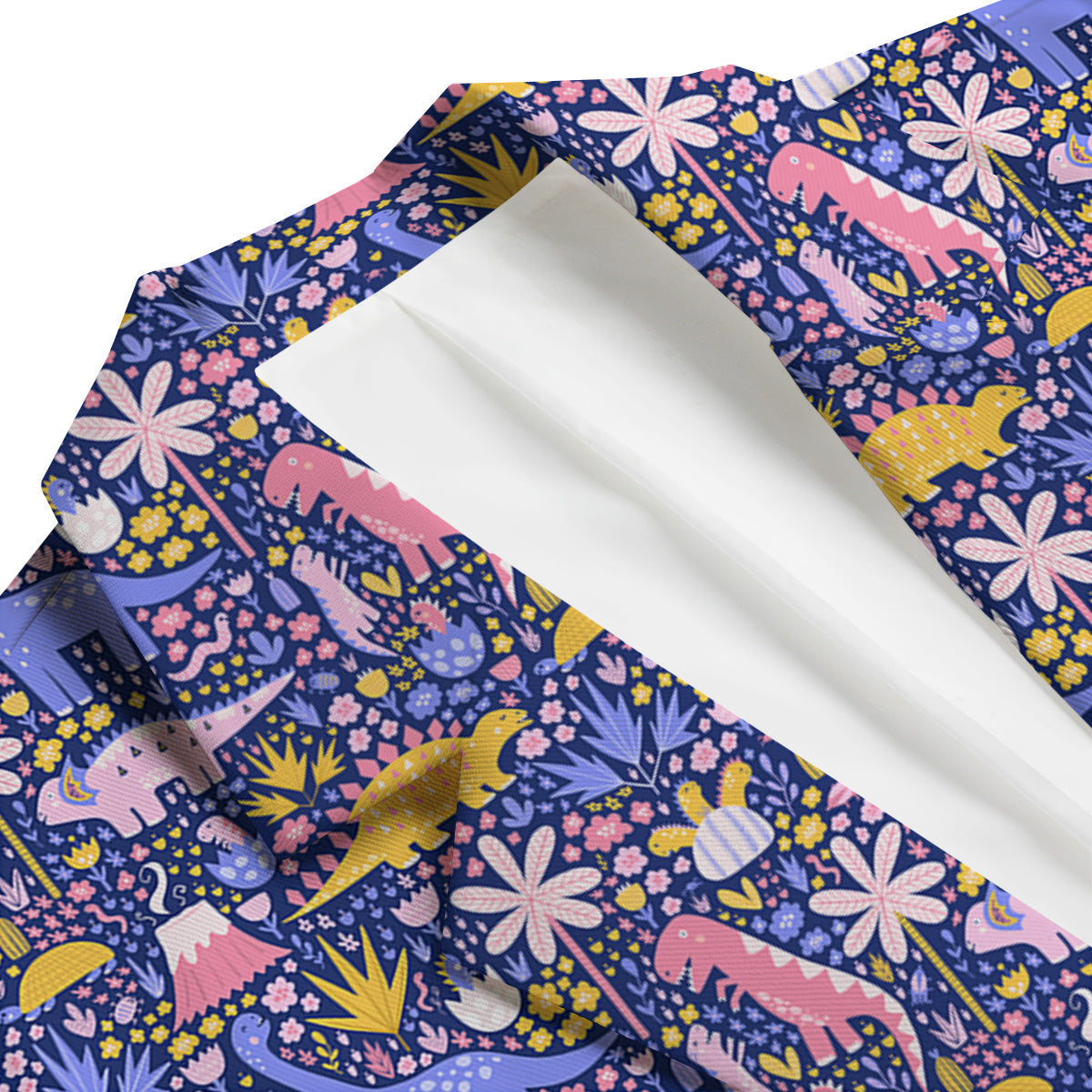 Floral And Cute Dinosaur Print Pattern Men's Blazer-grizzshop