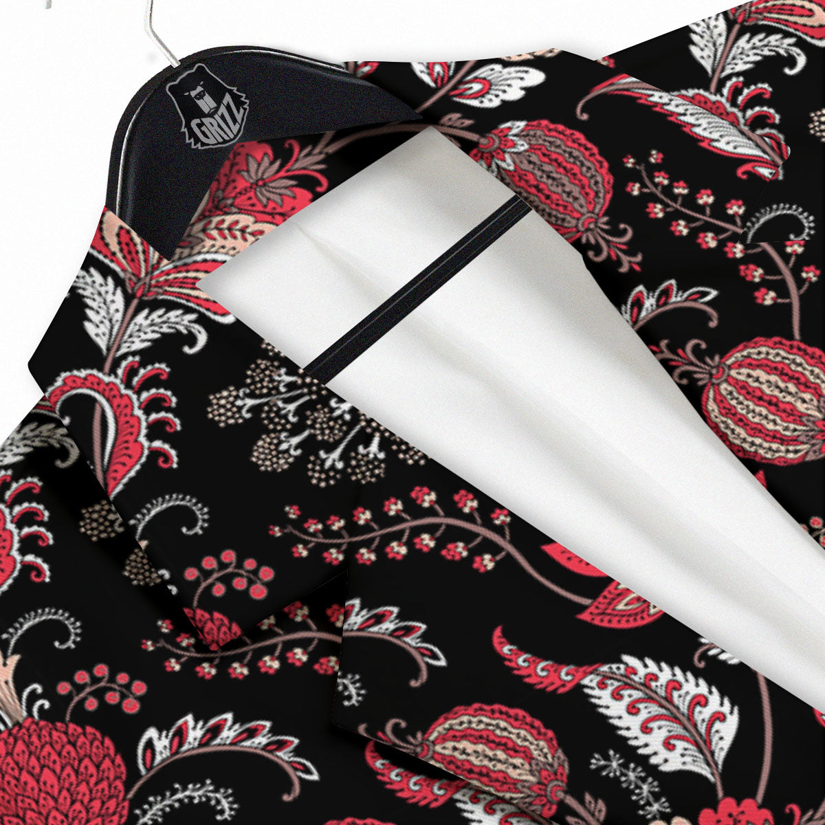 Floral And Paisley Print Pattern Men's Sport Coat-grizzshop