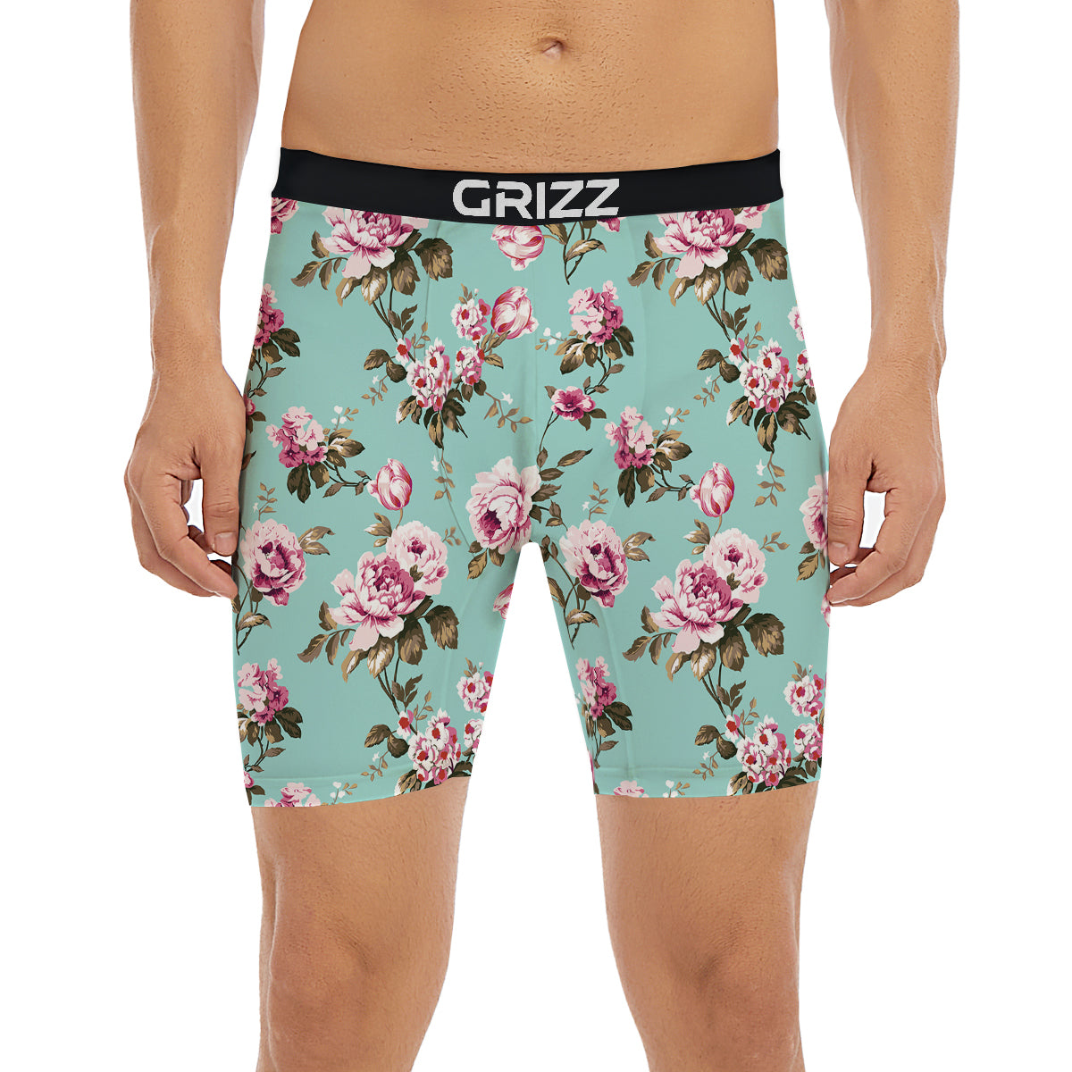 Floral Blossom Vintage Print Pattern Boxer Briefs-grizzshop