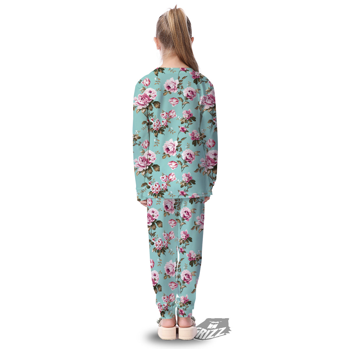 Floral Blossom Vintage Print Pattern Kid's Pajamas-grizzshop