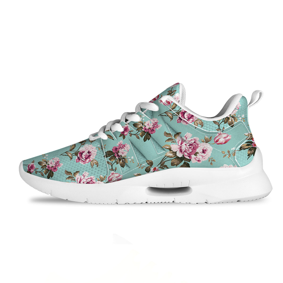 Floral Blossom Vintage Print Pattern Tennis Shoes-grizzshop