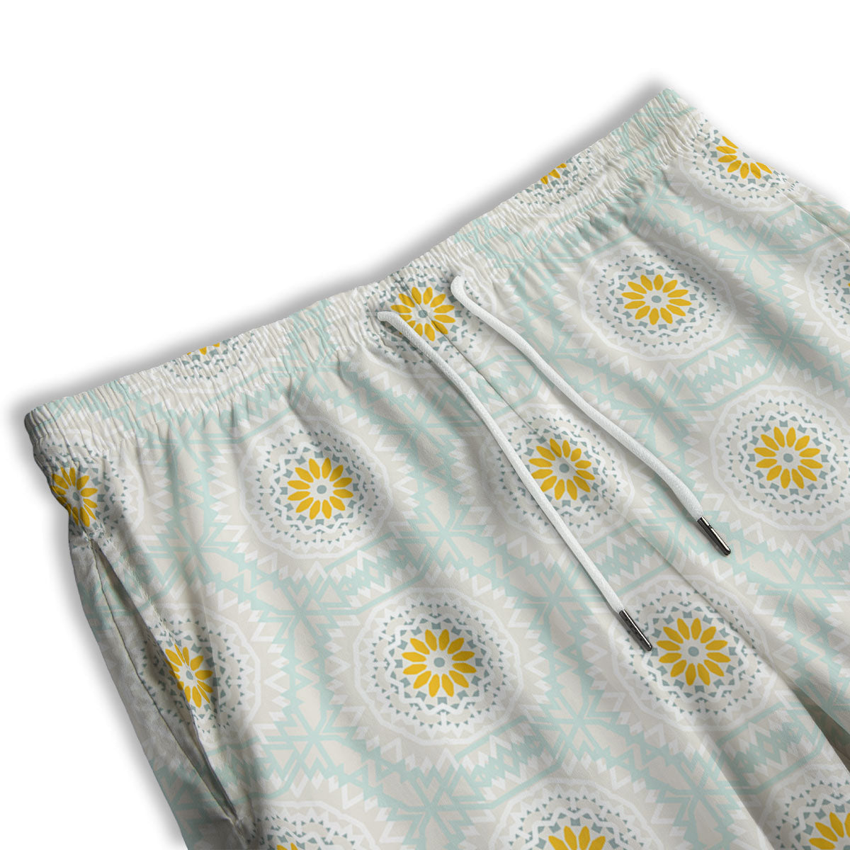 Floral Bohemian Pastel Print Pattern Men's Athletic Shorts