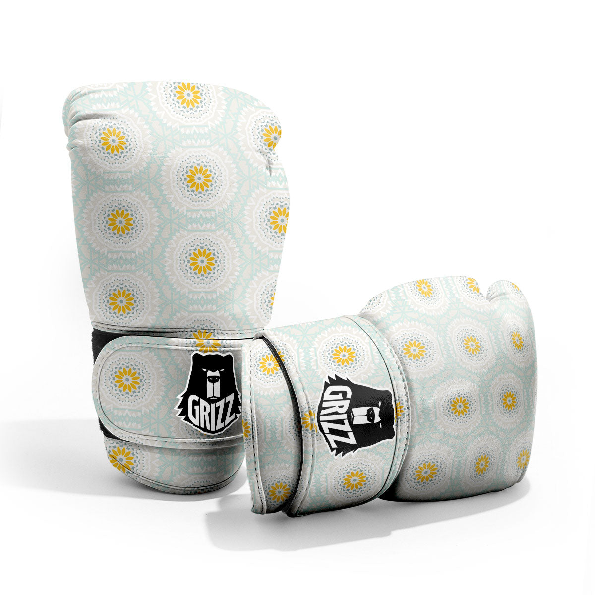 Floral Bohemian Pastel Print Pattern Pro Boxing Glove