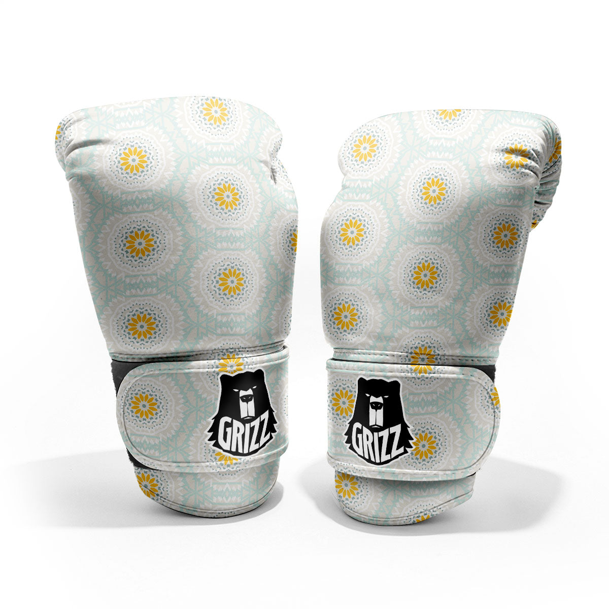 Floral Bohemian Pastel Print Pattern Pro Boxing Glove