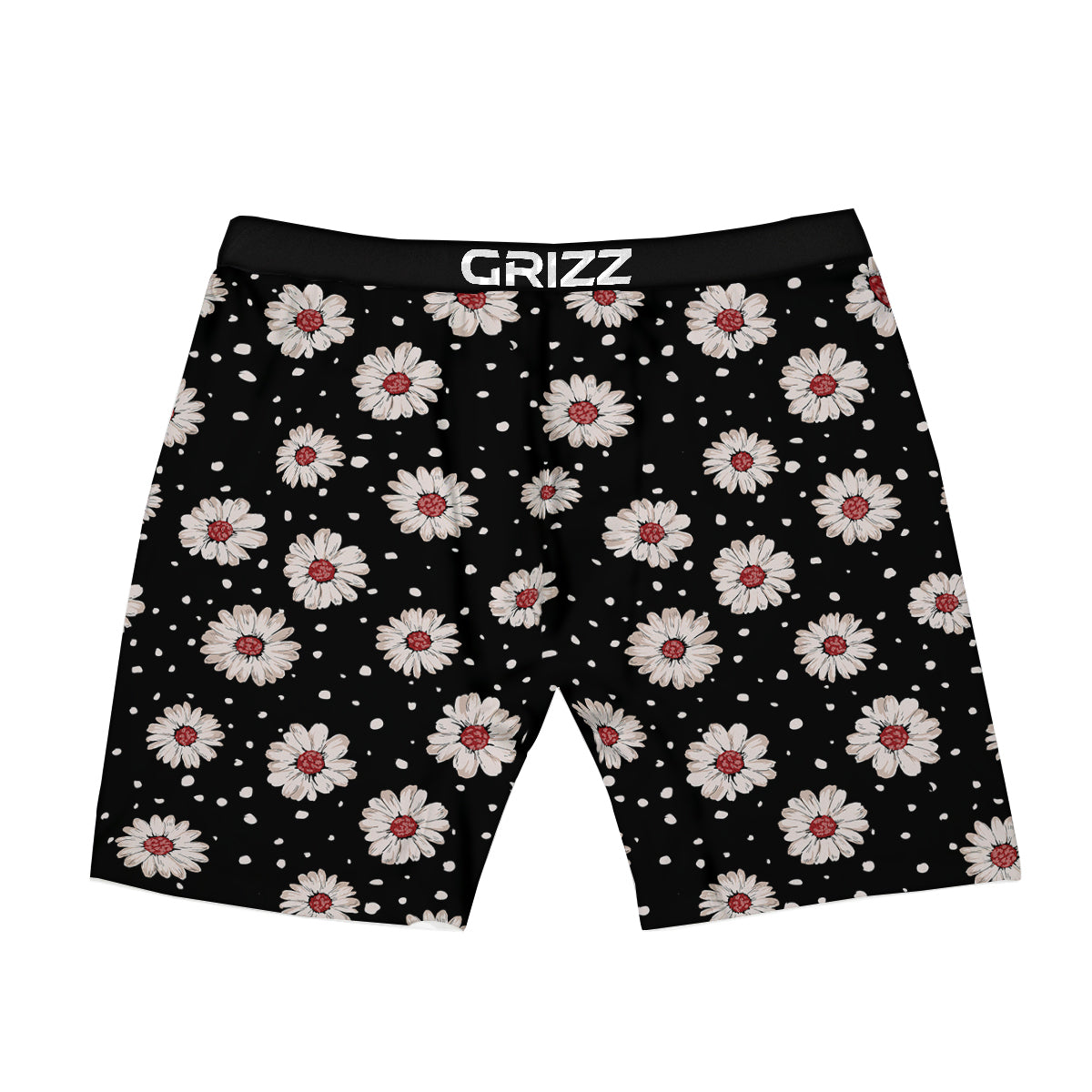 Floral Daisy Watercolor Print Pattern Boxer Briefs-grizzshop