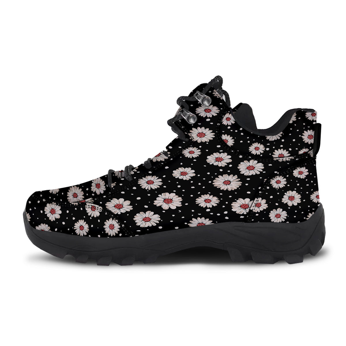 Floral Daisy Watercolor Print Pattern Hiking Shoes-grizzshop