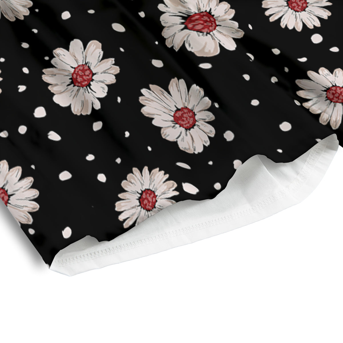 Floral Daisy Watercolor Print Pattern Men's Athletic Shorts