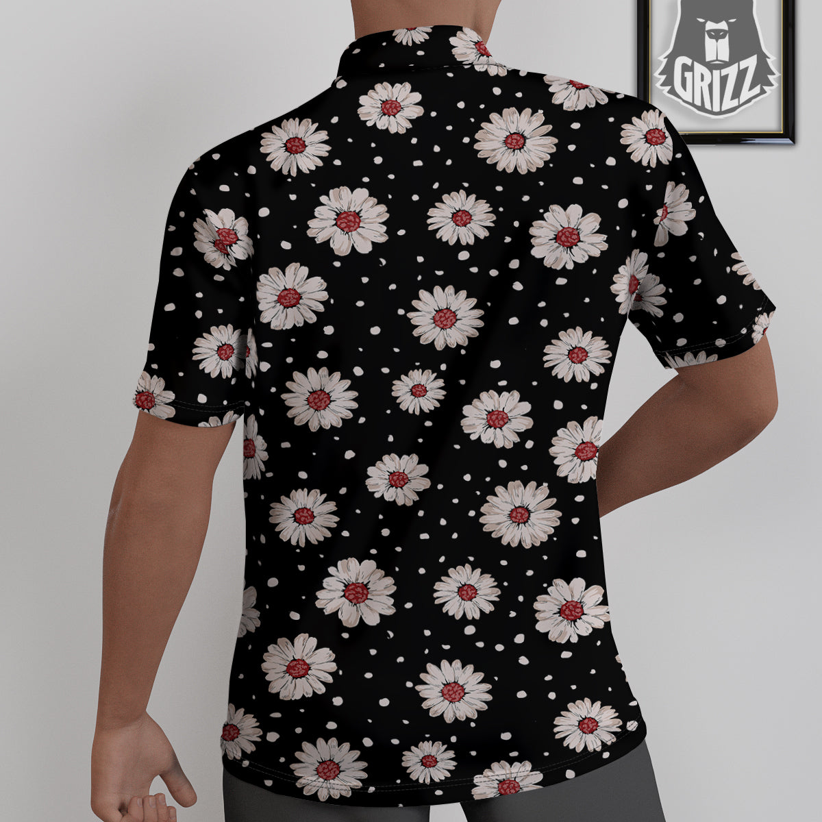 Floral Daisy Watercolor Print Pattern Untucked Shirts-grizzshop