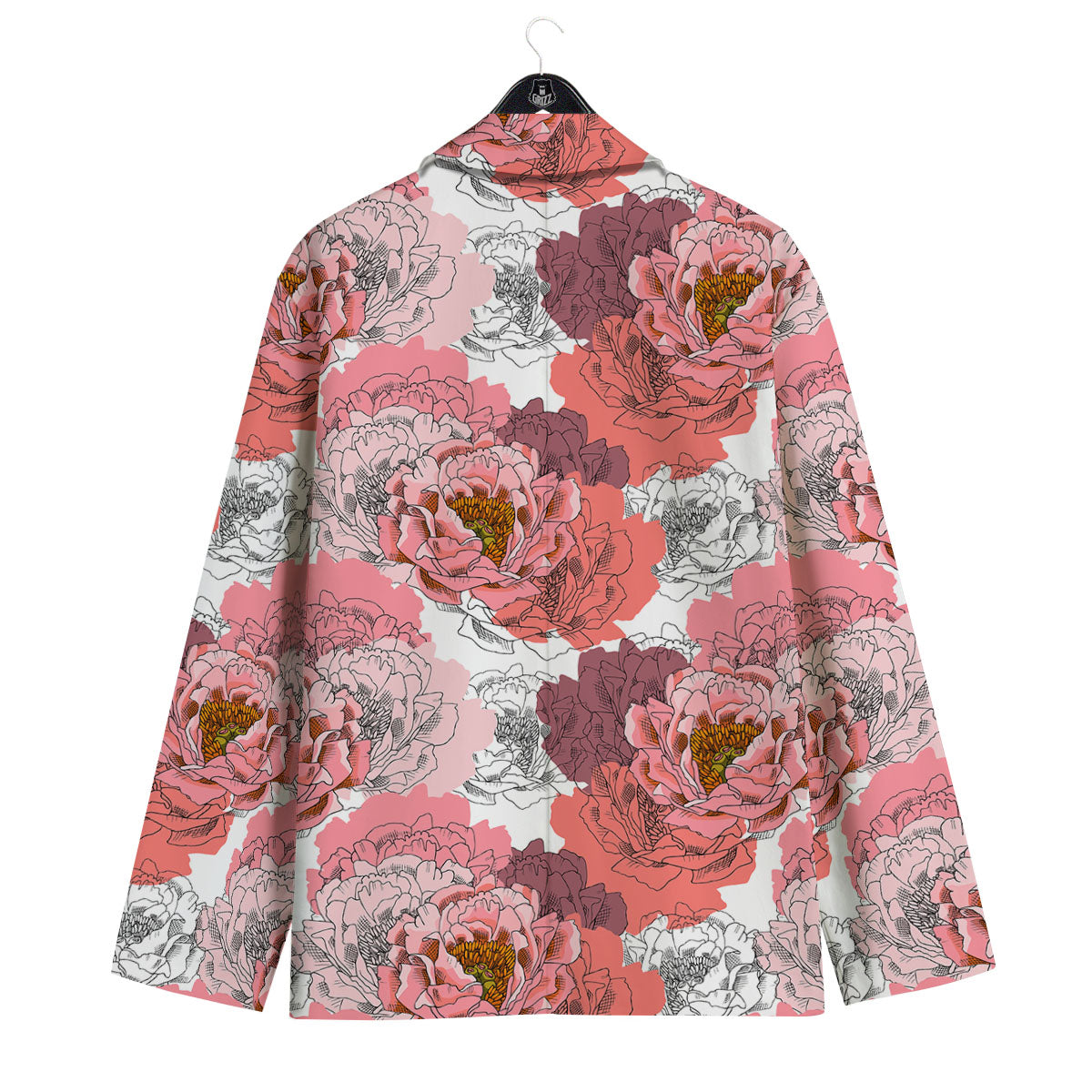 Floral Flower Pink Peony Print Pattern Men's Sport Coat-grizzshop