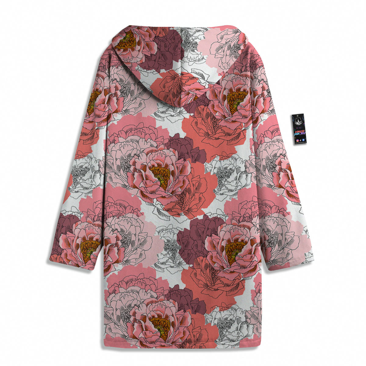 Floral Flower Pink Peony Print Pattern Men's Windbreaker Jacket-grizzshop