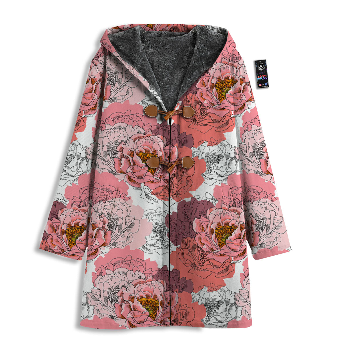 Floral Flower Pink Peony Print Pattern Men's Windbreaker Jacket-grizzshop