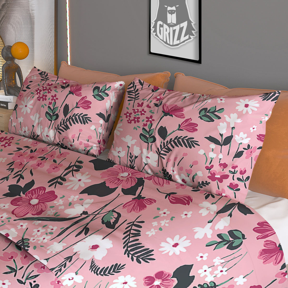 Flamingo Vintage Print Pattern Duvet Cover Bedding Set