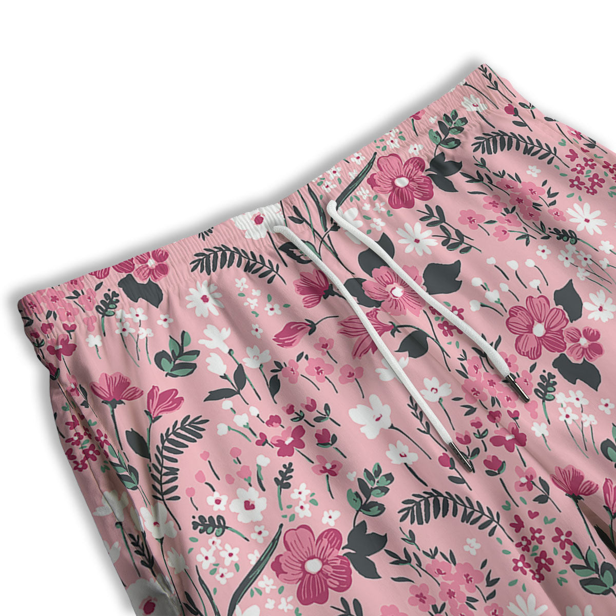 Floral Flower Pink Print Pattern Men's Athletic Shorts