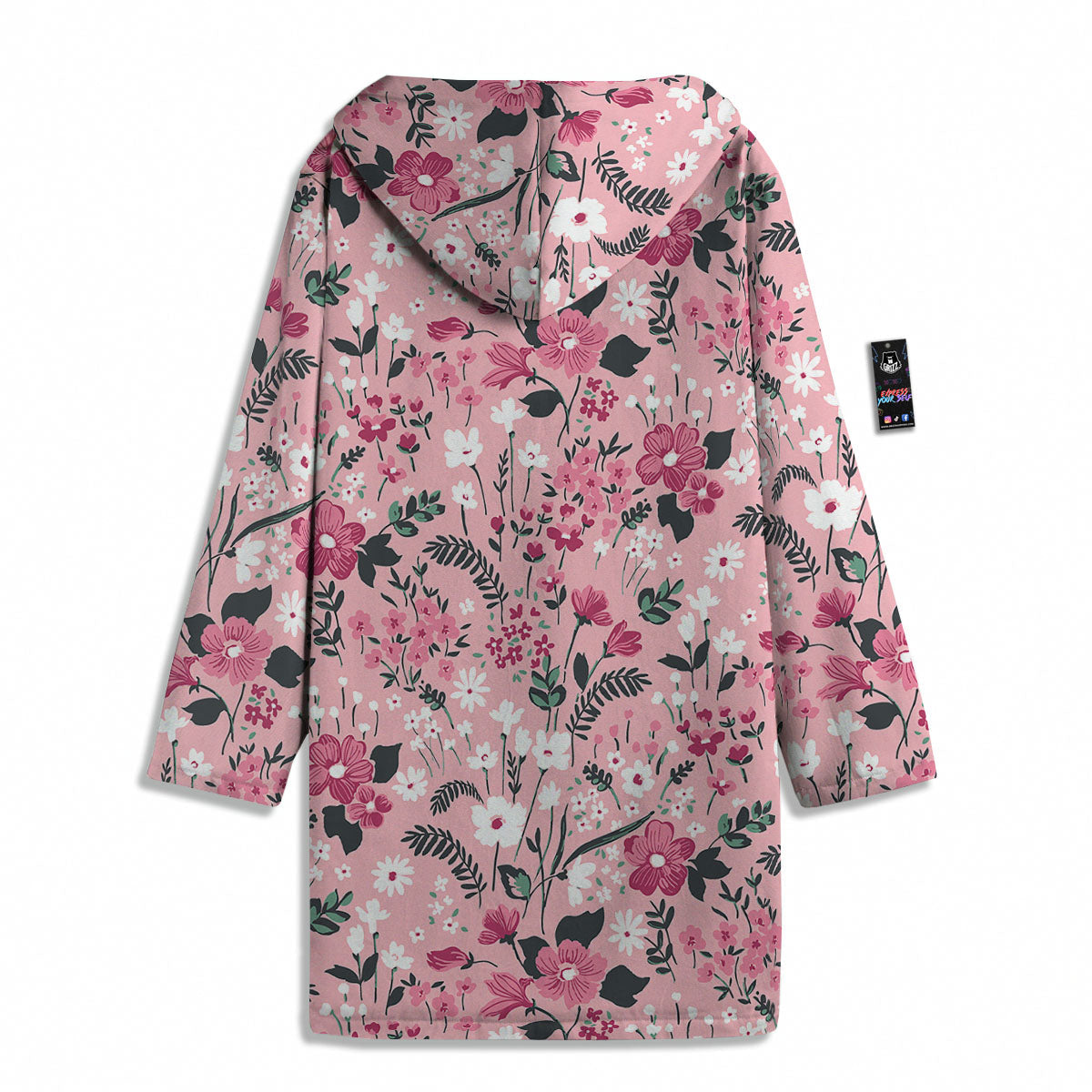 Floral Flower Pink Print Pattern Men's Windbreaker Jacket-grizzshop