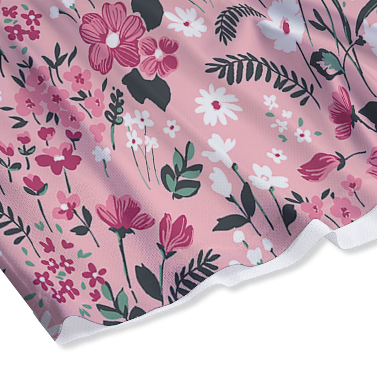 Floral Flower Pink Print Pattern Mesh Shorts