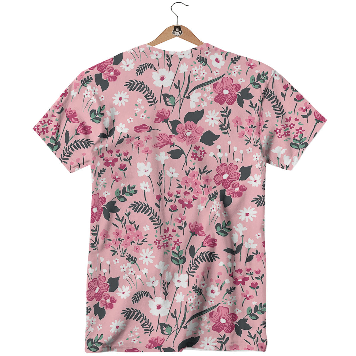 Floral Flower Pink Print Pattern T-Shirt-grizzshop
