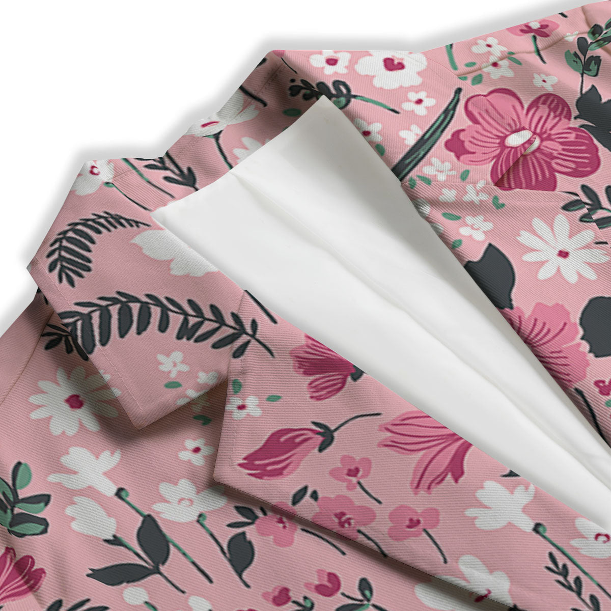 Floral Flower Pink Print Pattern Women's Blazer-grizzshop