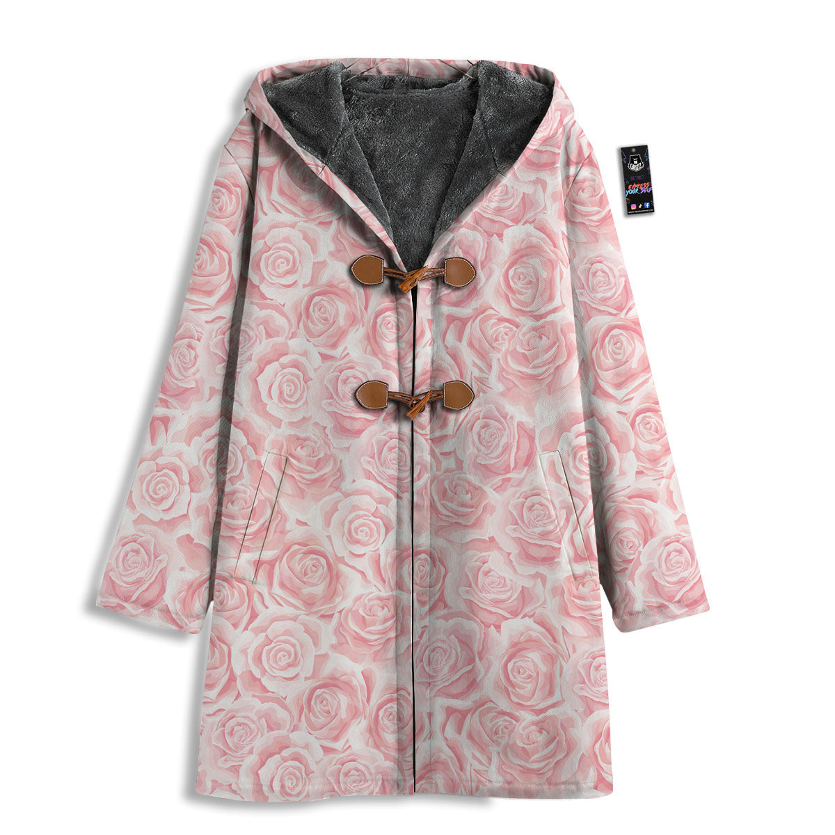 Floral Flower Pink Rose Print Pattern Men's Windbreaker Jacket-grizzshop