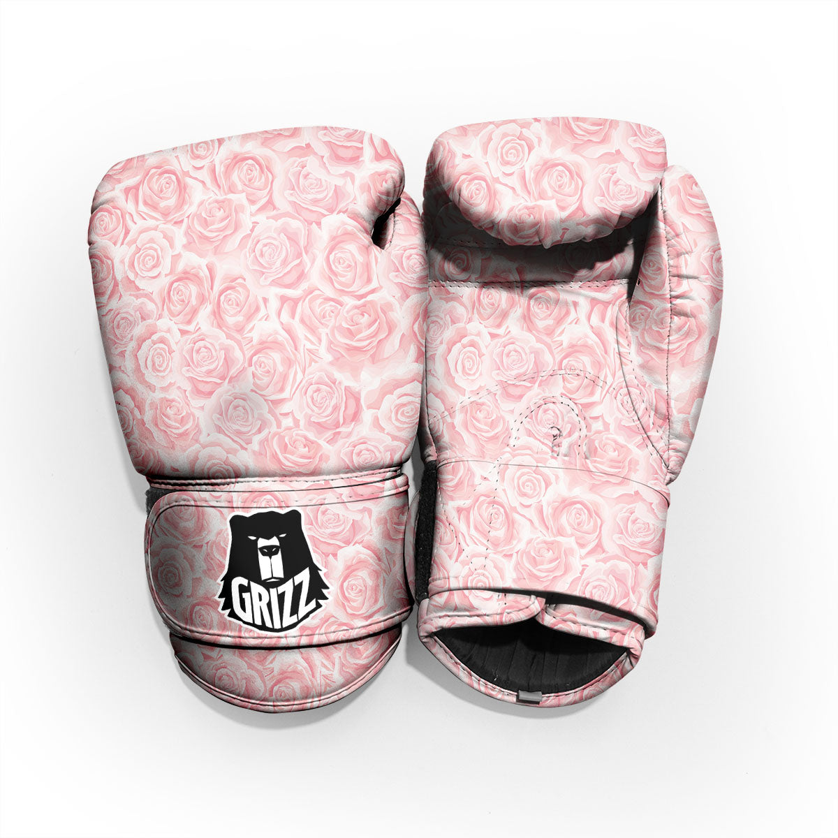 Floral Flower Pink Rose Print Pattern Sparring Gloves-grizzshop