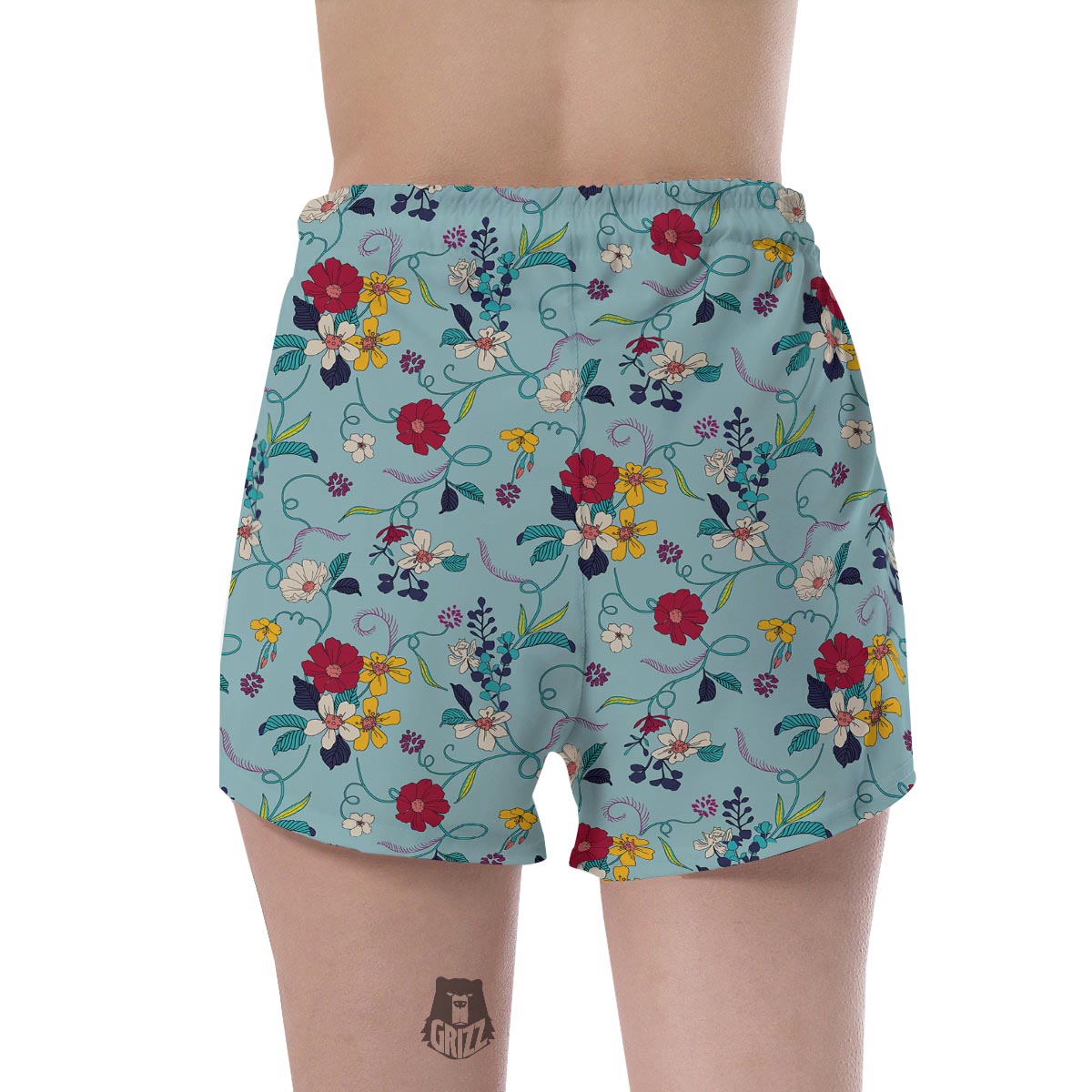 Floral Flower Print Women's Shorts-grizzshop