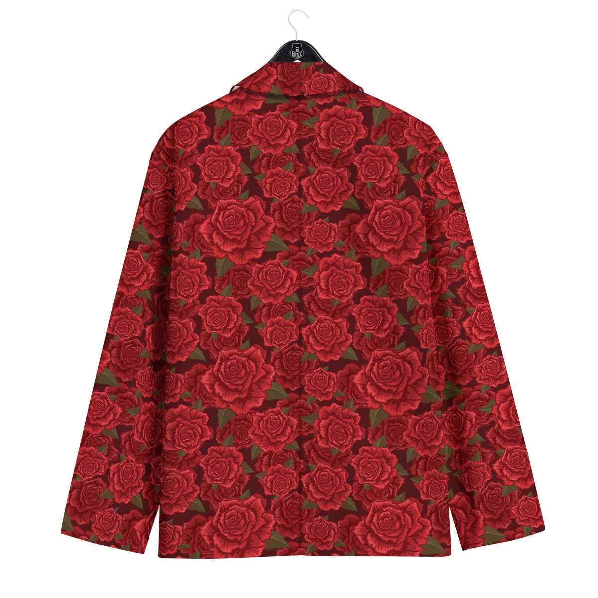 Floral Flower Red Rose Print Pattern Men's Sport Coat-grizzshop