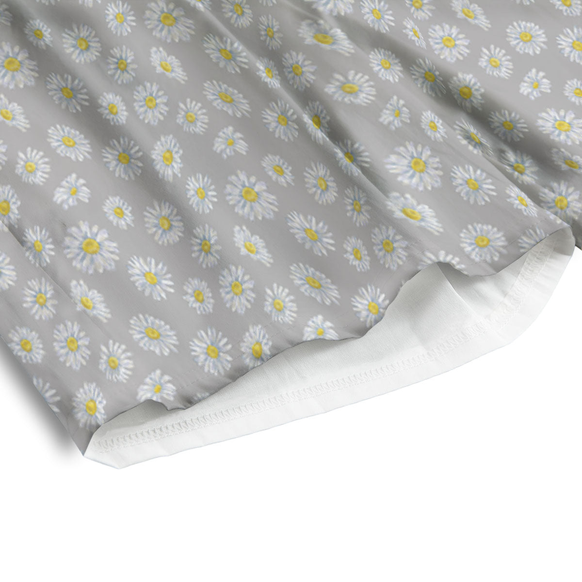 Flowers Skull Monochrome Print Pattern Men's Athletic Shorts
