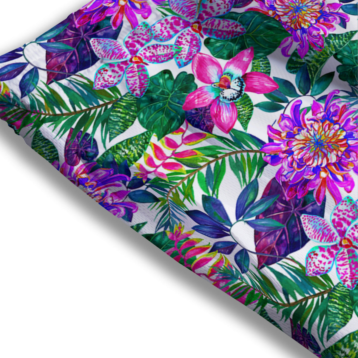 Flowers Exotic Hibiscus Print Pattern Mesh Shorts