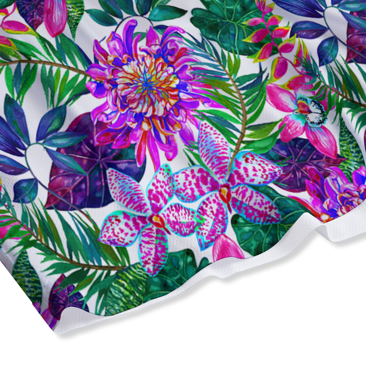 Flowers Exotic Hibiscus Print Pattern Mesh Shorts