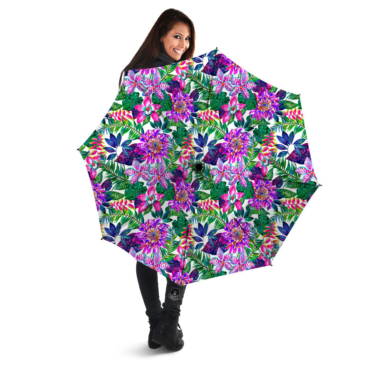 Floral Hawaii Colorful Print Pattern Colorful Umbrella-grizzshop