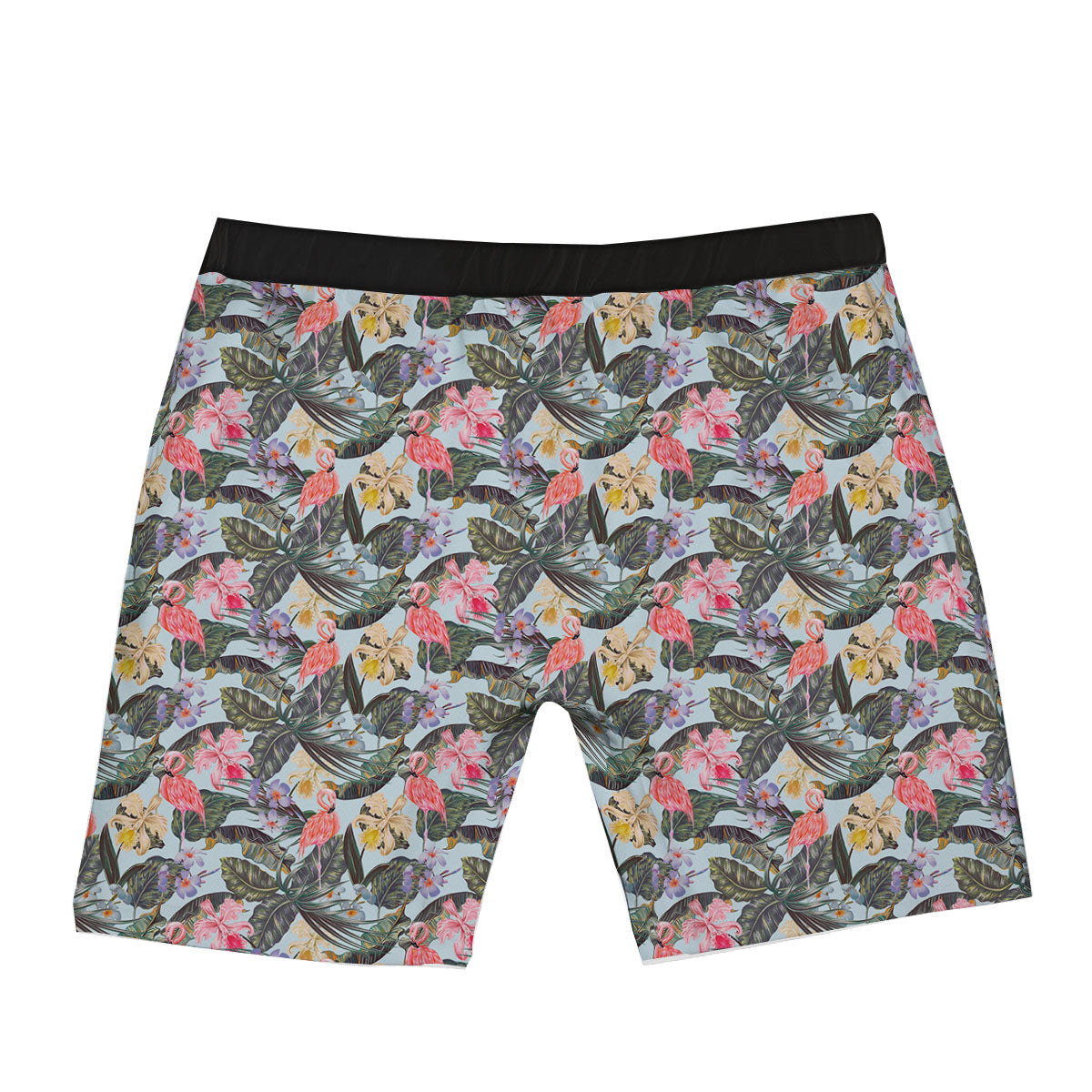 Floral Hawaiian And Flamingo Print Boxer Briefs-grizzshop